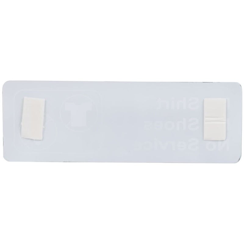 AborenCo No Shirt, No Shoes, No Service Sign Door Plate for Cafe Restaurant - Black and White, 9" x 3" - Image 2